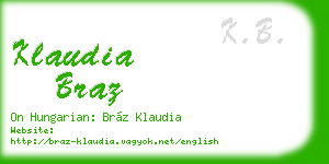 klaudia braz business card